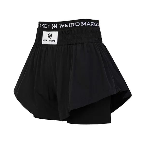Quần Short Nữ Weird Market Pickleball Double Layer Short Moonless Night Black Màu Đen Size S