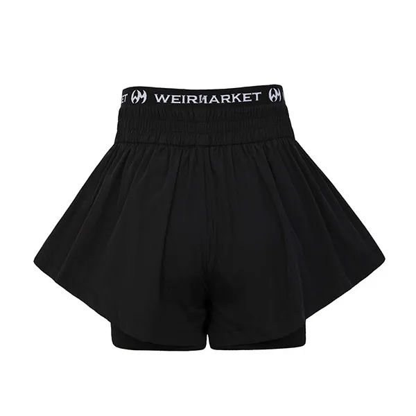 Quần Short Nữ Weird Market Pickleball Double Layer Short Moonless Night Black Màu Đen Size S