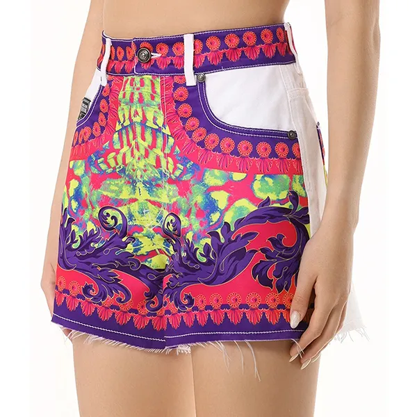 Quần Short Nữ Versace Jeans Couture Shorts 76HAD54P ES093 609 Phối Màu Size 24