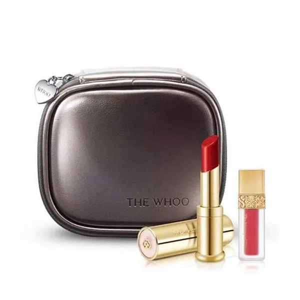 Set Son Dưỡng Môi Whoo Gongjinhyang Glow Lip Balm Special Winered 3 Món - Son Môi - Vua Hàng Hiệu