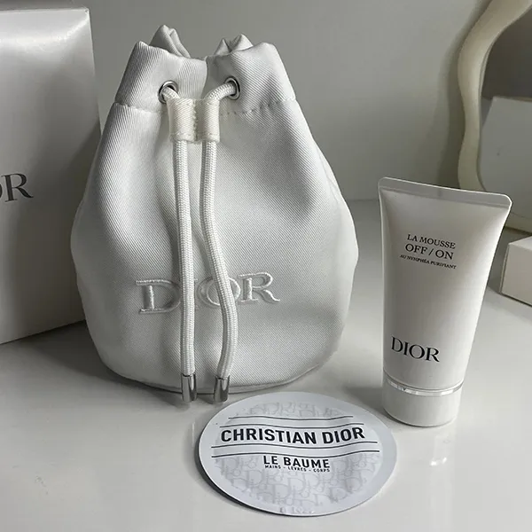 Set Sữa Rửa Mặt + Kem Dưỡng Da Tay Dior La Mousse Mini Gift Set 2 Món (Kèm Túi)