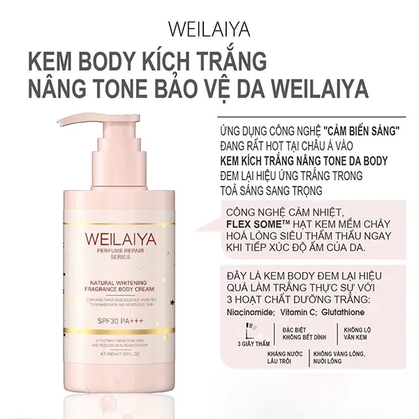 Set Weilaiya Sữa Tắm Hoa Cúc + Sữa Tắm Hoa Hồng + Kem Body Hoa Hồng 3 Món