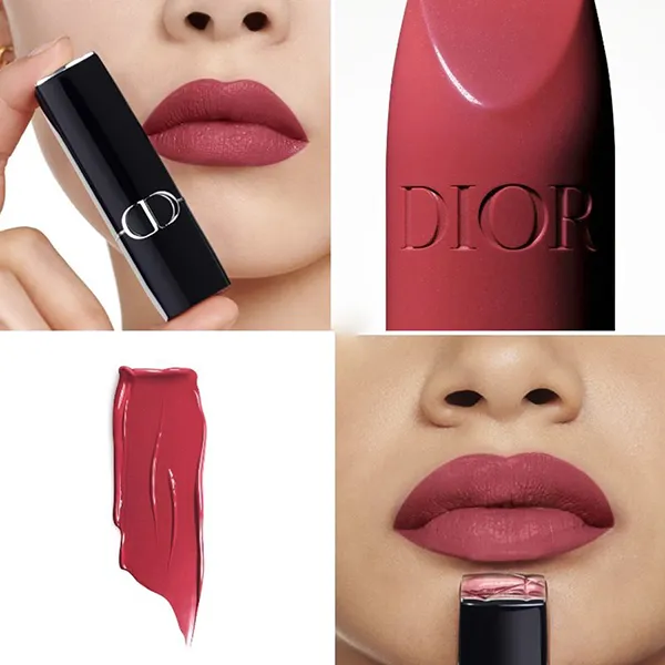 Son Dior Rouge Dior Couture Color Lipstick Satin Finish 644 Sydney Màu Đỏ Hồng - Son Môi - Vua Hàng Hiệu