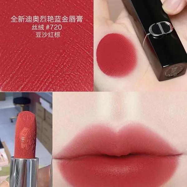 Son Dior Rouge Dior Plan De Paris Collection Limited Edition 720 Icone Velvet Finish Màu Đỏ Thuần
