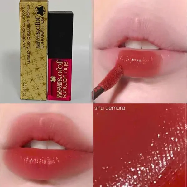 Son Kem Shu Uemura Rouge Unlimited Kinu Cream Lipstick Burn Down The Red RD 01 Màu Đỏ Anh Đào