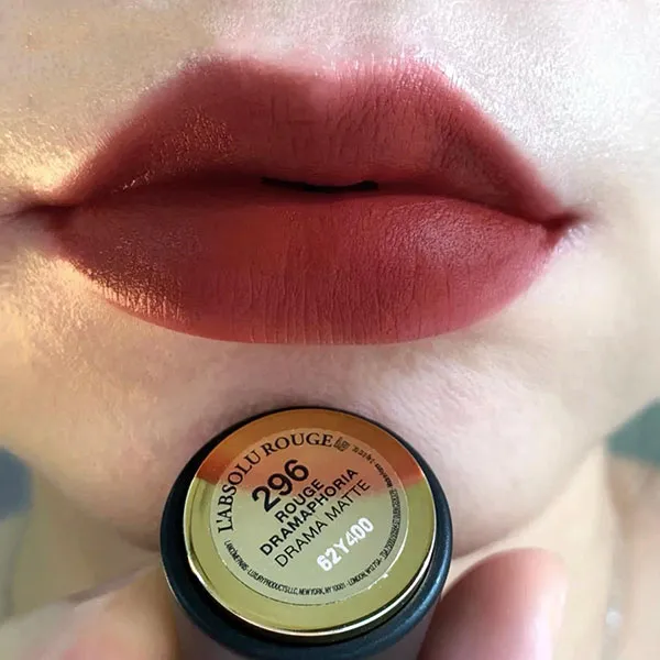 Son Lancôme L'Absolu Rouge Drama Matte Lipstick 296 Màu Đỏ Thuần