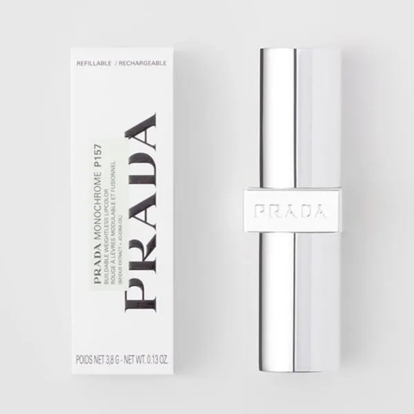 Son Lì Prada Monochrome Soft Matte Lipstick P157 Pourpre Màu Hồng Đậm - Son Môi - Vua Hàng Hiệu