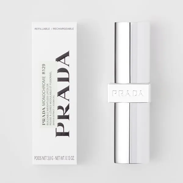 Son Lì Prada Monochrome Soft Matte R129 Lacca Màu Đỏ Đậm - Son Môi - Vua Hàng Hiệu