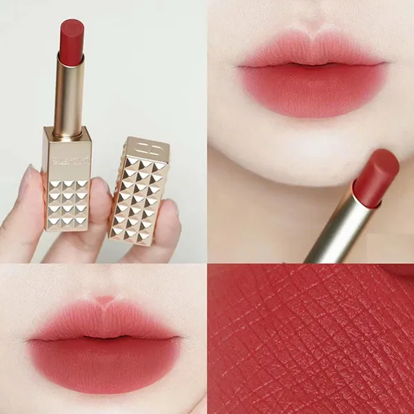 Son Valentino Spike Buttery Matte Lip Color 111A Undressed Velvet Màu Đỏ Hồng Đất