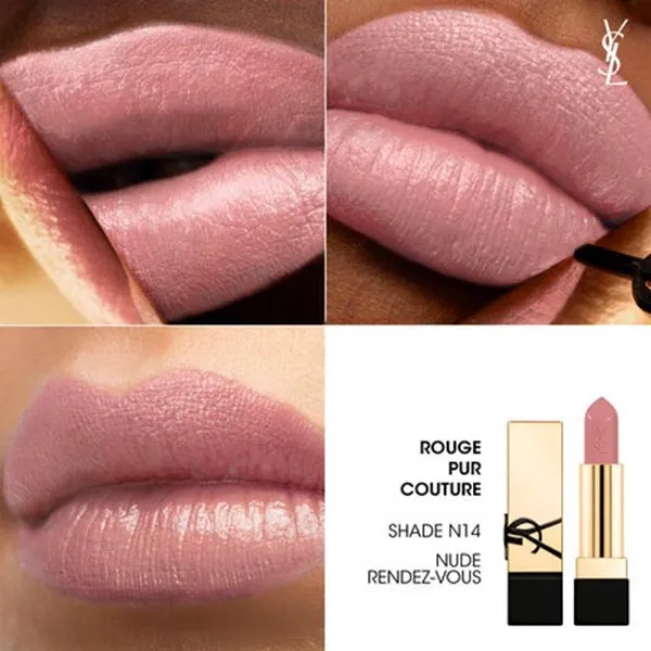 Son Yves Saint Laurent YSL Rouge Pur Couture N14 Nude Rendez-vous Màu Hồng Nude - Son Môi - Vua Hàng Hiệu