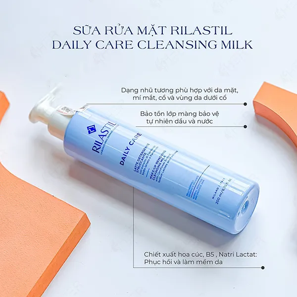Sữa Rửa Mặt Rilastil Daily Care Make-Up Removing Cleansing Milk 200ml