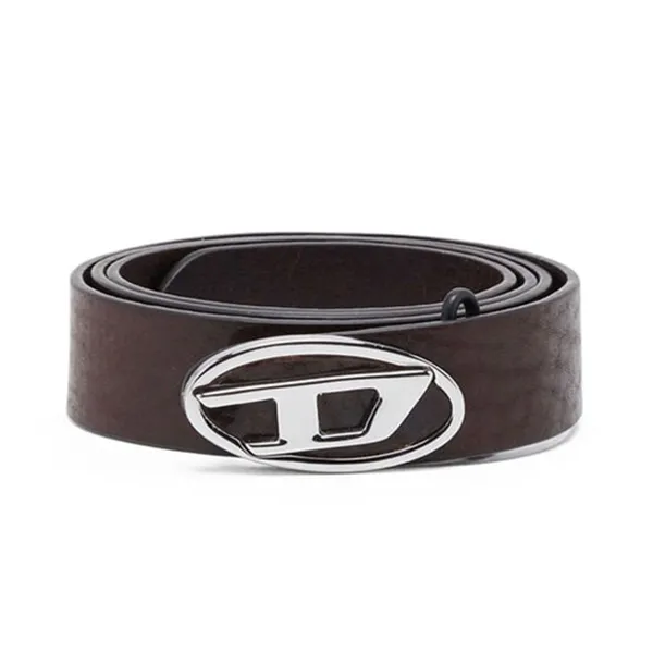 Thắt Lưng Nam Diesel B1DR Layer Leather Belt With Oval D Logo X09813PR271T2184 Màu Nâu Size 80
