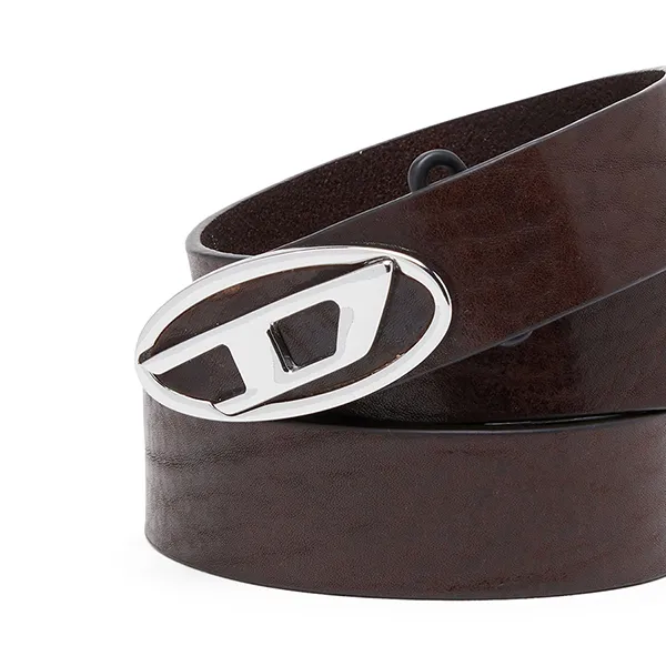 Thắt Lưng Nam Diesel B1DR Layer Leather Belt With Oval D Logo X09813PR271T2184 Màu Nâu Size 80