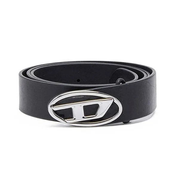 Thắt Lưng Nam Diesel Oval D Logo B-1DR Layer Mat And Shiny Black Leather Belt X09813PR271T8013 Màu Đen Size 105 - Thắt lưng - Vua Hàng Hiệu