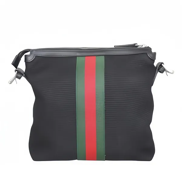Túi Đeo Chéo Gucci Web Messenger Bag Techno Canvas Màu Đen Size 25x27cm - Túi xách - Vua Hàng Hiệu