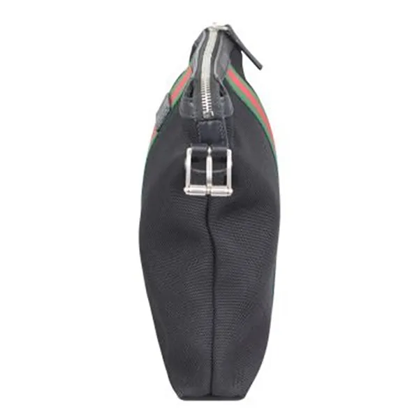 Túi Đeo Chéo Gucci Web Messenger Bag Techno Canvas Màu Đen Size 25x27cm - Túi xách - Vua Hàng Hiệu