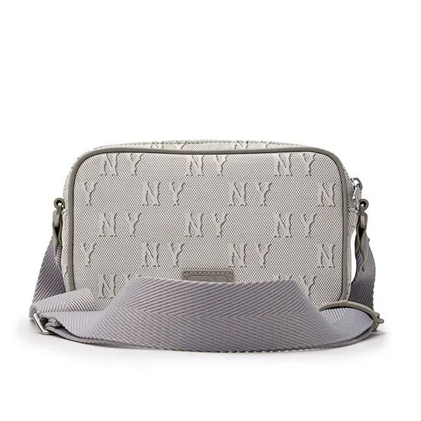 Túi Đeo Chéo Nữ MLB Classic Monogram Jacquard Mini Cross Bag New York Yankees 3ACRS014N-50CGL Màu Xám Trắng