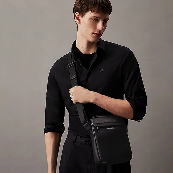 Túi Đeo Chéo Nam Calvin Klein CK Crossbody Reporter Bag K50K511853_NEBEH Màu Đen - Túi xách - Vua Hàng Hiệu