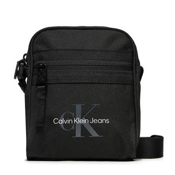 Túi Đeo Chéo Nam Calvin Klein CK Logo Reporter Bag K50K512156_NEBEH Màu Đen - Túi xách - Vua Hàng Hiệu
