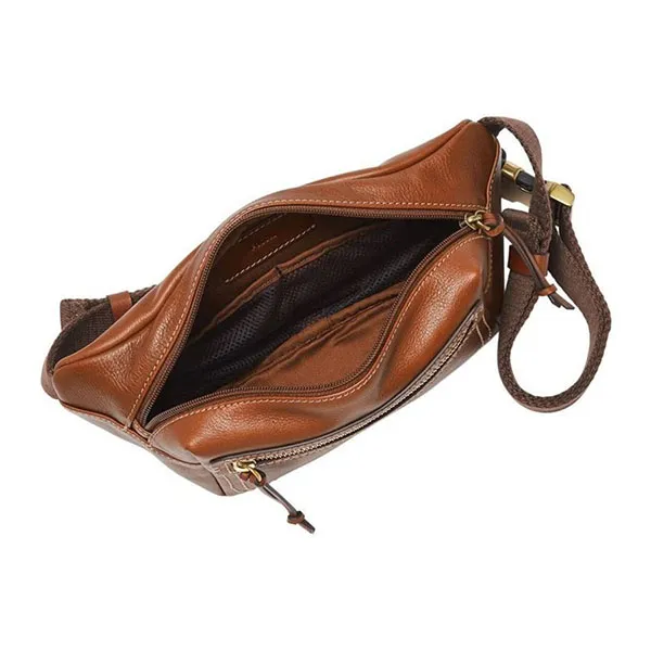 Túi Đeo Chéo Nam Fossil Fletcher Sling Crossbody Bag MBG9612210 Màu Nâu