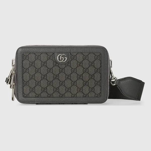 Túi Đeo Chéo Nam Gucci GG Supreme Canvas Gray Ophidia Shoulder Bag ‎771174 2ZGMN 1244 Màu Xám - Túi xách - Vua Hàng Hiệu