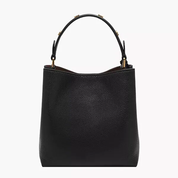 Túi Đeo Chéo Nữ Fossil Jessie Leather Small Bucket Crossbody Bag ZB11002001 Màu Đen