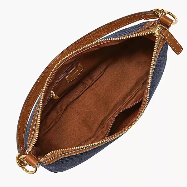Túi Đeo Chéo Nữ Fossil Jolie Denim Crossbody Bag ZB11076423 Màu Xanh Nâu