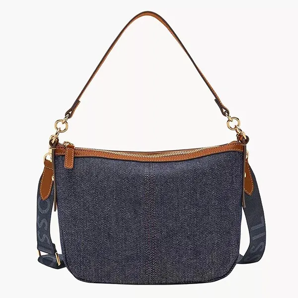 Túi Đeo Chéo Nữ Fossil Jolie Denim Crossbody Bag ZB11076423 Màu Xanh Nâu