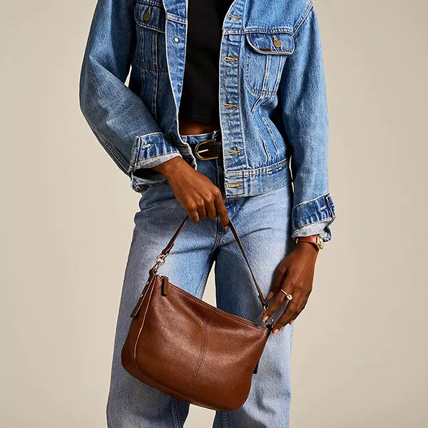 Túi Đeo Chéo Nữ Fossil Jolie Leather Crossbody Bag ZB7716200 Màu Nâu - Túi xách - Vua Hàng Hiệu
