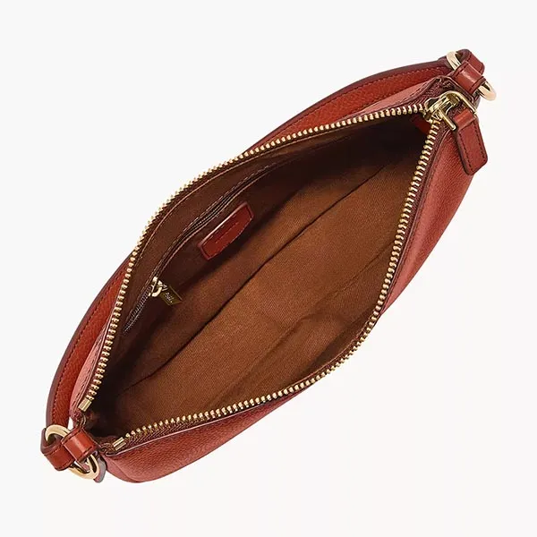 Túi Đeo Chéo Nữ Fossil Jolie Leather Small Crossbody ZB11097223 Màu Đỏ Nâu