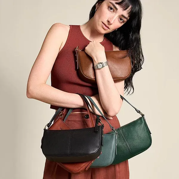 Túi Đeo Chéo Nữ Fossil Jolie Leather Small Crossbody ZB11097223 Màu Đỏ Nâu