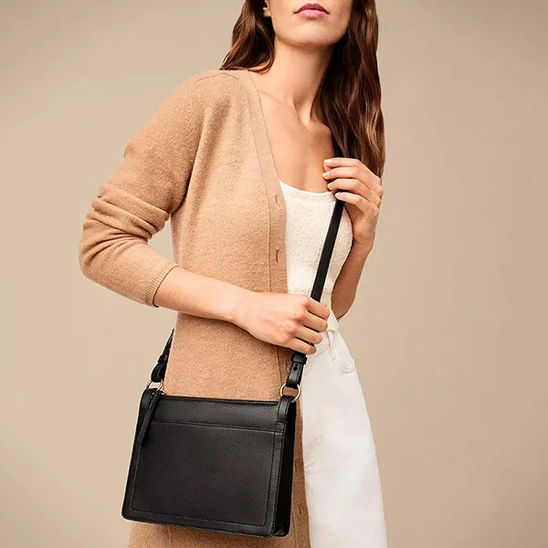 Túi Đeo Chéo Nữ Fossil Taryn Leather Crossbody Bag ZB1894001 Màu Đen