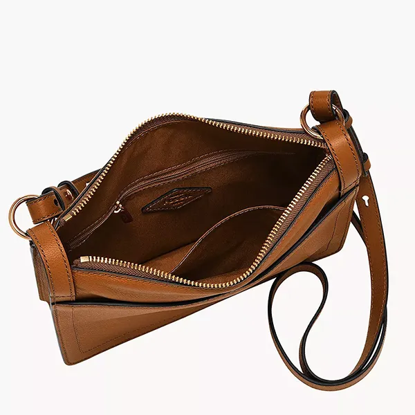 Túi Đeo Chéo Nữ Fossil Taryn Leather Crossbody Bag ZB1894216 Màu Nâu - Túi xách - Vua Hàng Hiệu