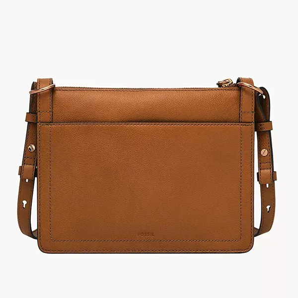 Túi Đeo Chéo Nữ Fossil Taryn Leather Crossbody Bag ZB1894216 Màu Nâu - Túi xách - Vua Hàng Hiệu
