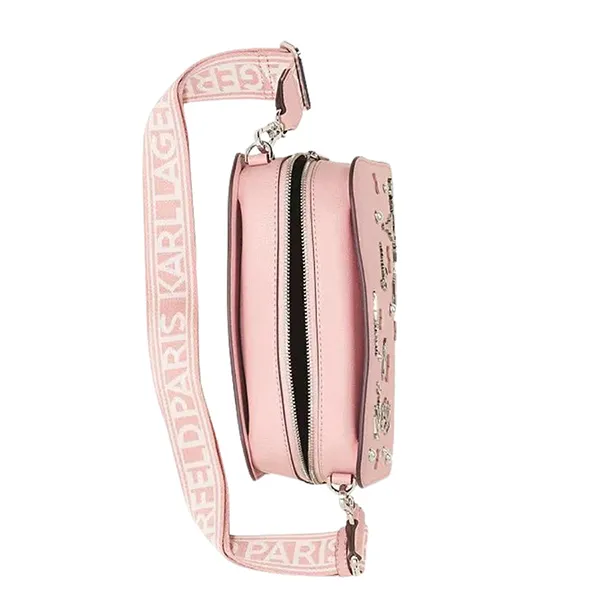 Túi Đeo Chéo Nữ Karl Lagerfeld Paris Maybelle Small Crossbody Bag LH4DU8CX Y7Z Màu Hồng - Túi xách - Vua Hàng Hiệu