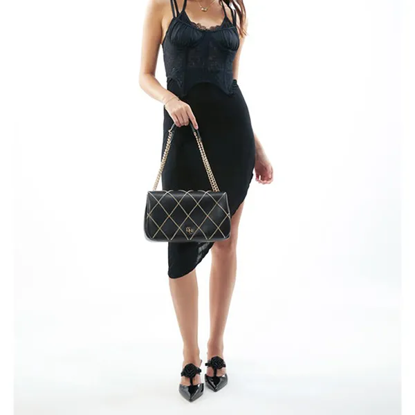 Túi Đeo Chéo Nữ Lyn Tina L Shoulder Bags LL24FBF099 Màu Đen - Túi xách - Vua Hàng Hiệu