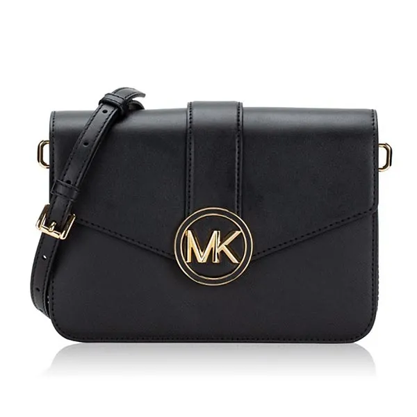 Túi Đeo Chéo Nữ Michael Kors MK Carmen Faux Leather Crossbody Bag 35S2GNML2L Màu Đen