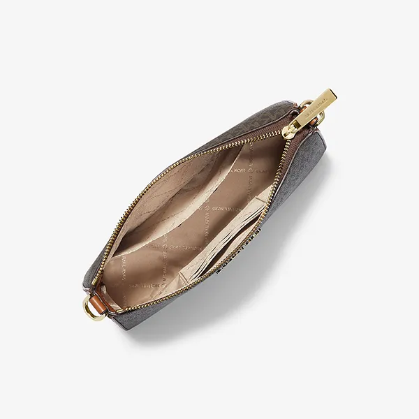 Túi Đeo Chéo Nữ Michael Kors MK Jet Set Logo Crossbody Bag 35S2GTVC1B Màu Nâu