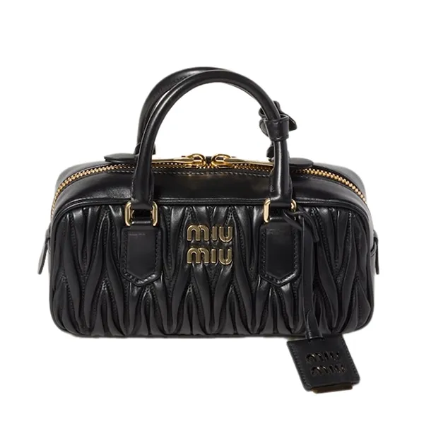 Túi Đeo Chéo Nữ Miu Miu Matelasse Nappa Handle Bag Màu Đen Size 19 - Túi xách - Vua Hàng Hiệu