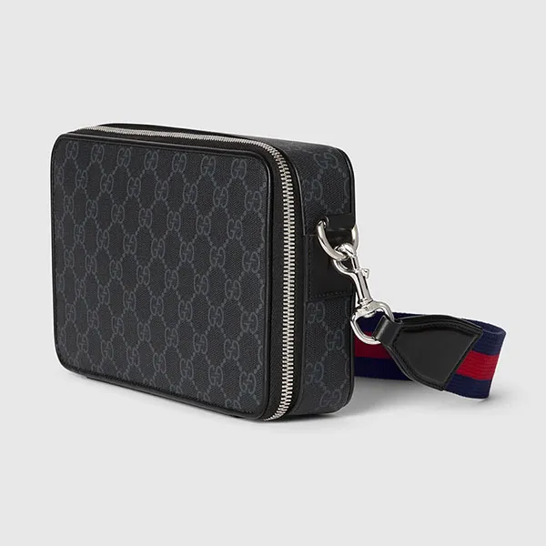 Túi Đeo Vai Nam GG Supreme Canvas Black Shoulderbag 792456 FADJA 1042 Màu Đen