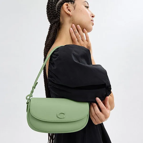 Túi Đeo Vai Nữ Coach Emmy Saddle Shoulder Bag CR666 Màu Xanh - Túi xách - Vua Hàng Hiệu