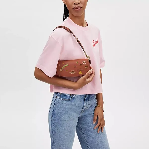 Túi Đeo Vai Nữ Coach X Observed By Us Andrea Small Shoulder Bag CU375 Màu Cam Nâu - Túi xách - Vua Hàng Hiệu