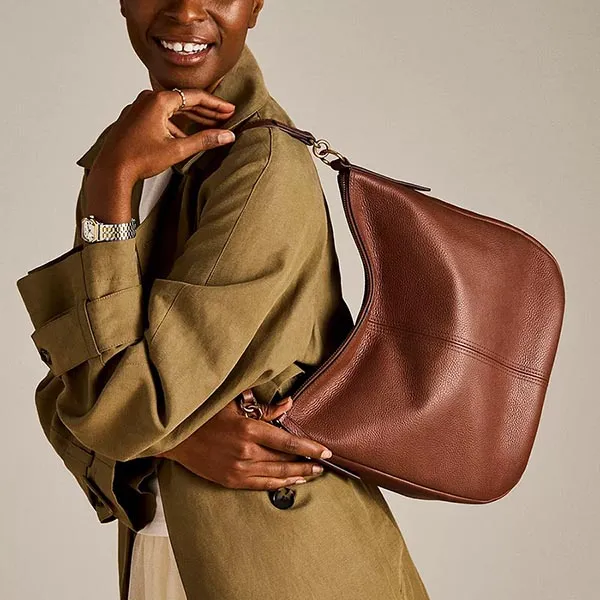 Túi Đeo Vai Nữ Fossil Jolie Leather Hobo Bag ZB1434200 Màu Nâu