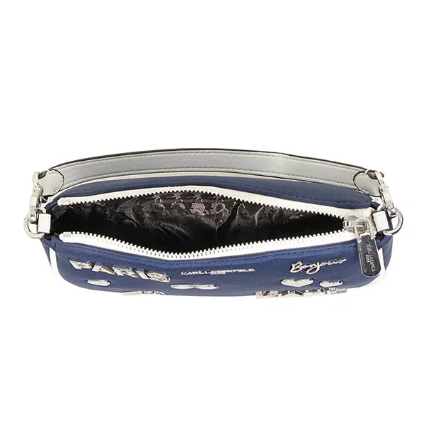 Túi Đeo Vai Nữ Karl Lagerfeld Maybelle Demi Neoprene Cate Pins Shoulder Bag Màu Xanh Navy