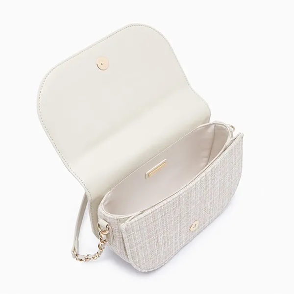 Túi Đeo Vai Nữ Lyn Mistti Tweed Shoulder Bags LL24CBF344 Beige Màu Be