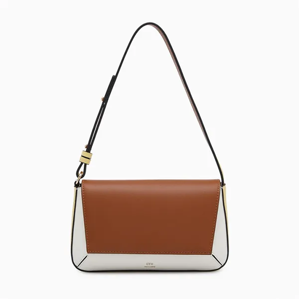 Túi Đeo Vai Nữ Lyn Monia Shoulder Bags LL24CBF112 Màu Nâu Trắng
