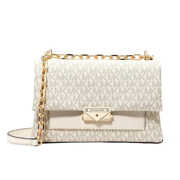 Túi Đeo Vai Nữ Michael Kors MK Cece Medium Logo Shoulder Bag 35F2G0EF8B Màu Trắng