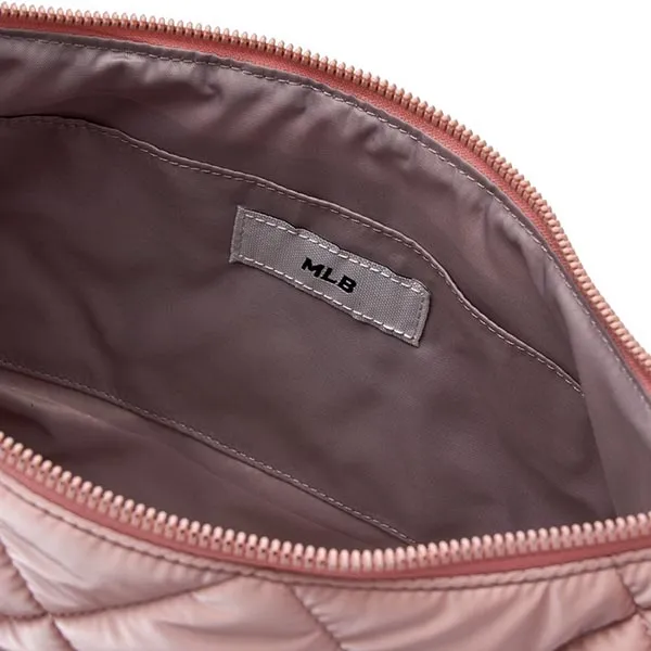 Túi Đeo Vai Nữ MLB Korea Curve Padded Hobo Bag New York Yankees Pink 3ABQL064N-50PKM Màu Hồng