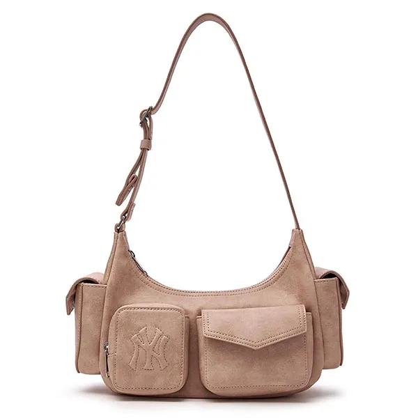 Túi Đeo Vai Nữ MLB Multi Pocket Cargo Bag New York Yankees 3ABQBV25N-50PKS Shoulder Bag Màu Hồng