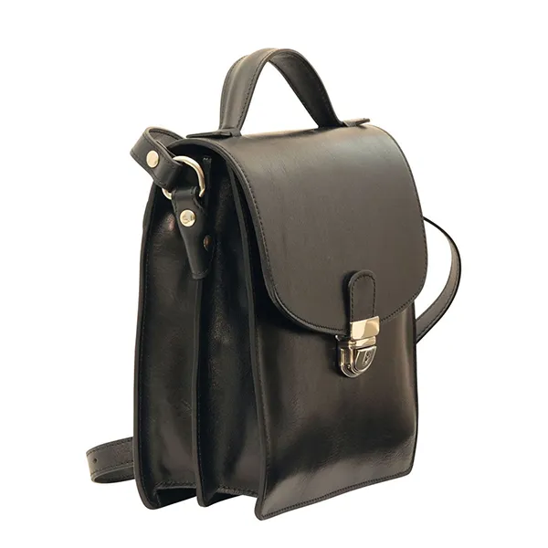 Túi Đeo Chéo Old Angler Classica II Leather Satchel 079689NE - 89NE Màu Đen - Túi xách - Vua Hàng Hiệu